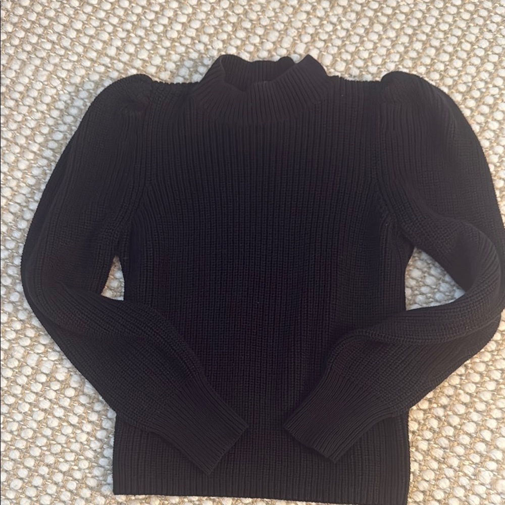 Women's Black Ribbed Sweater